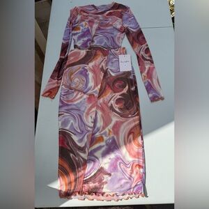 Colorful Swirl Top and Skirt Set , Size S